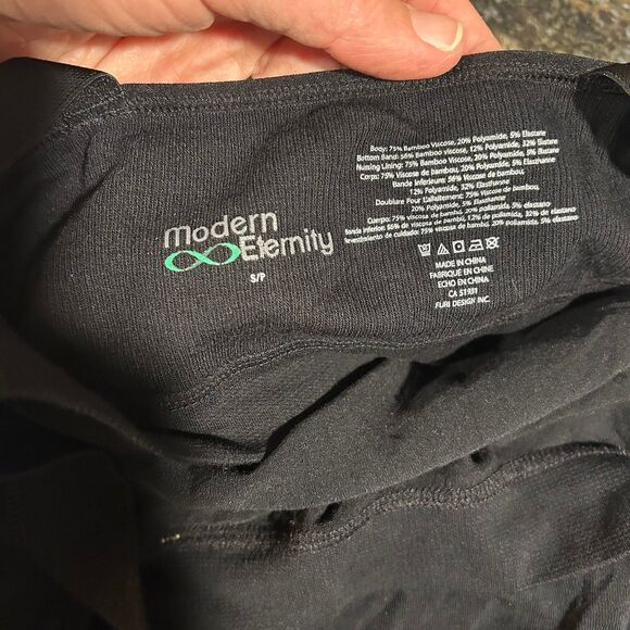 NWT Modern Eternity Nursing Yoga Maternity Tank Top Black Sz Small Bamboo - Picture 7 of 8